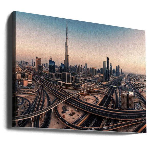 Tablou canvas „Dubai Skyline Panorama” de Jean Claude Castor