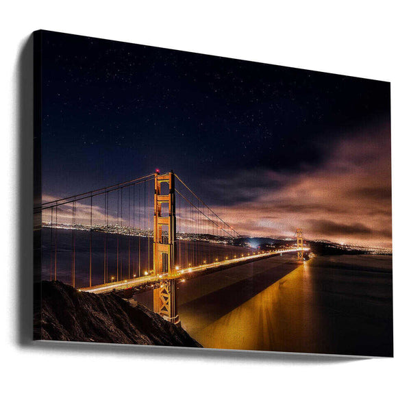 Tablou canvas „Golden Gate to Stars” de Javier de la Torre