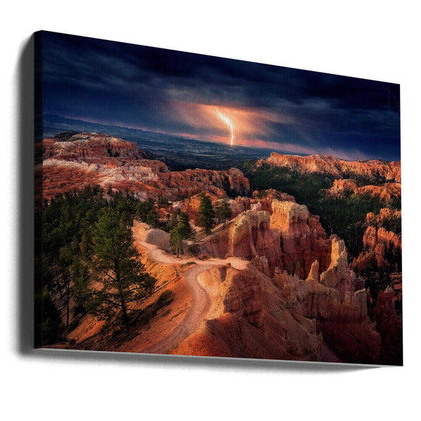 Tablou canvas „Lightning over Bryce Canyon” de Stefan Mitterwallner