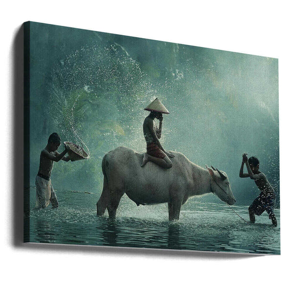 Tablou canvas „Water Buffalo” de Vichaya