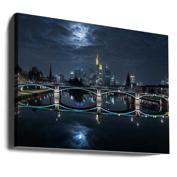 Tablou canvas „Frankfurt at Full Moon” de Mike