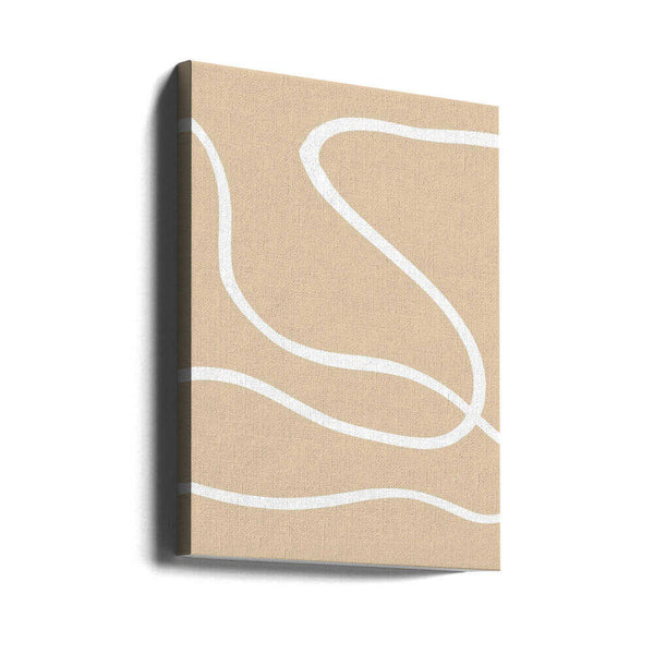 Tablou canvas „Beige Lines 01” de Pictufy Studio
