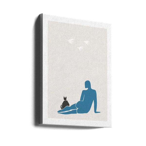 Tablou canvas „Woman and Cat” de Pictufy Studio II