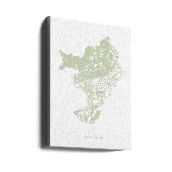 Tablou canvas „Barcelona Map” de Pictufy Studio II