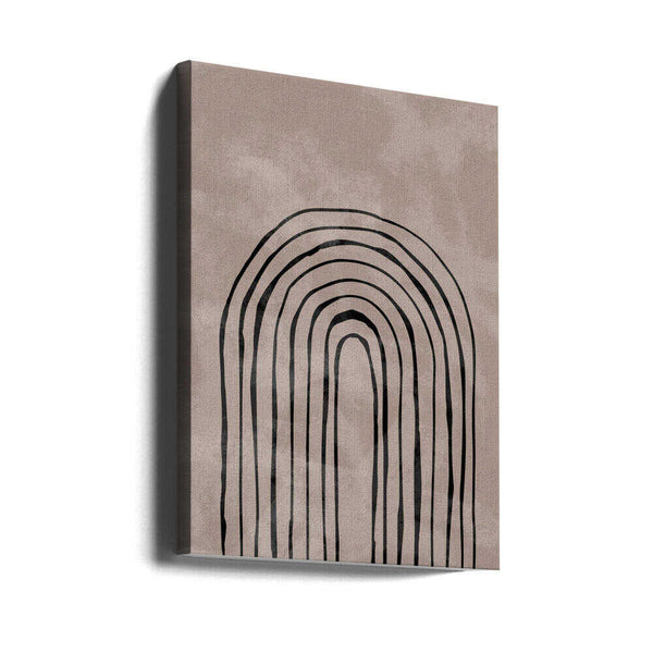 Tablou canvas „Arch_one way_004_black” de Pictufy Studio II