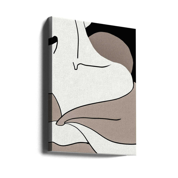 Tablou canvas „matisse_shoulder_vector_002_Black” de Pictufy Studio II