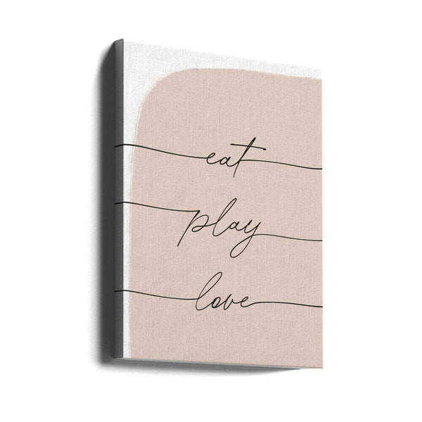 Tablou canvas „Eat Play Love” de uplusmestudio