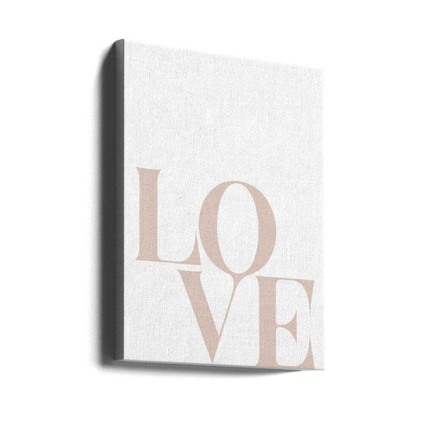 Tablou canvas „Minimalist Love Typography” de uplusmestudio
