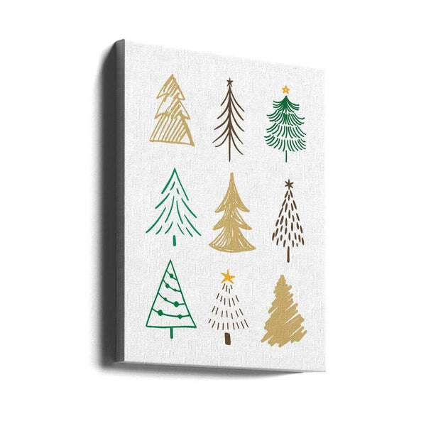 Tablou canvas „Christmas Trees 1” de Kristina N. - SoulArt Shop