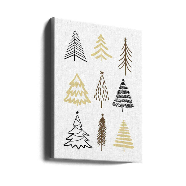 Tablou canvas „Christmas Trees 2” de Kristina N. - SoulArt Shop
