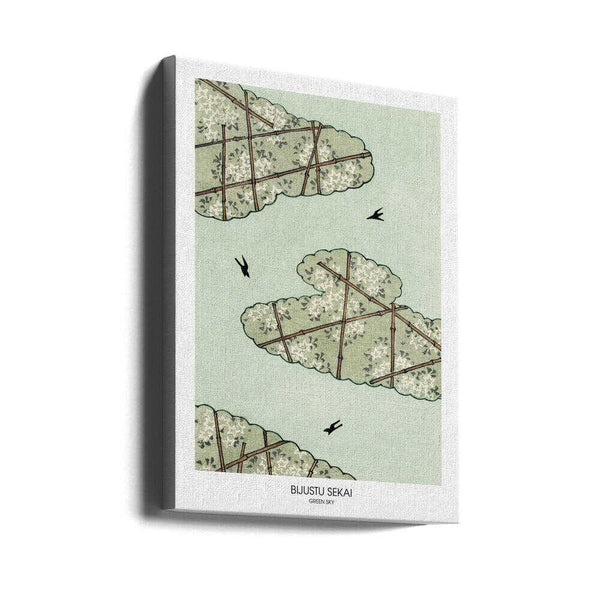 Tablou canvas „Green Sky” de Bijutsu Sekai