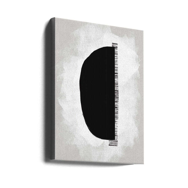 Tablou canvas „Black Shape Against A Textured White Background” de uplusmestudio