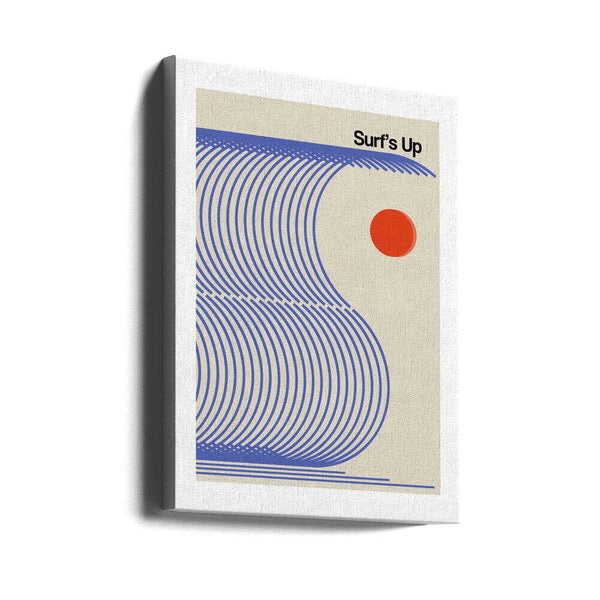 Tablou canvas „Surf's Up Biscuit Blue” de Frances Collett