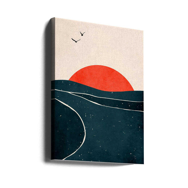 Tablou canvas „Dancing Seagulls” de Kubistika