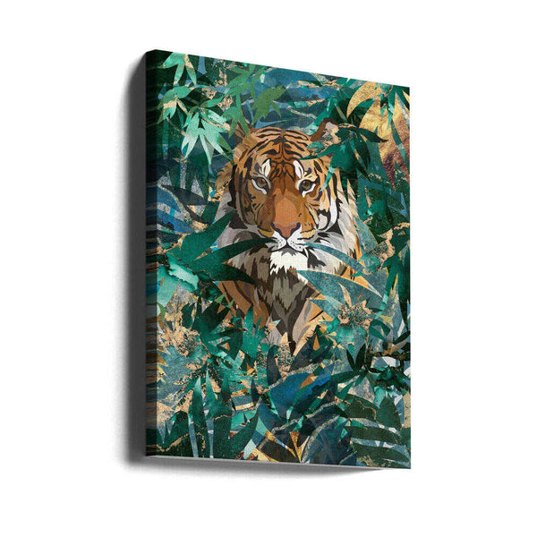 Tablou canvas „Tiger in the jungle 2” de Sarah Manovski