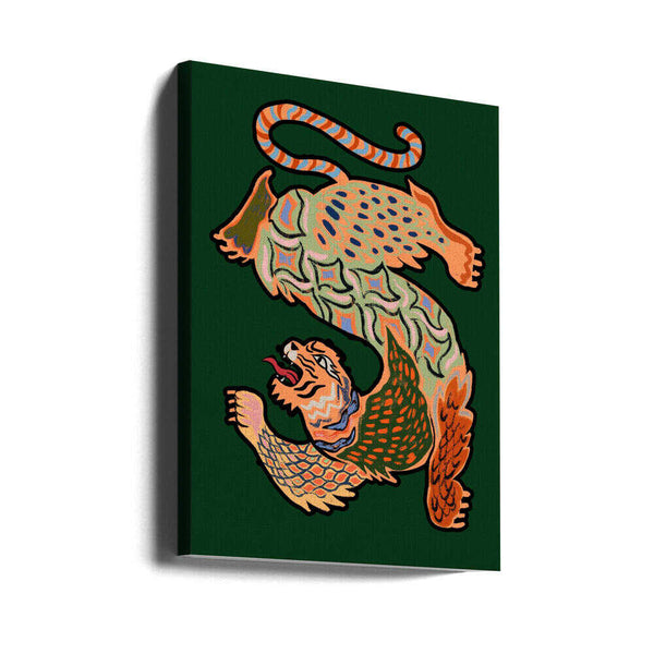 Tablou canvas „Asiantiger Green” de Arty Guava