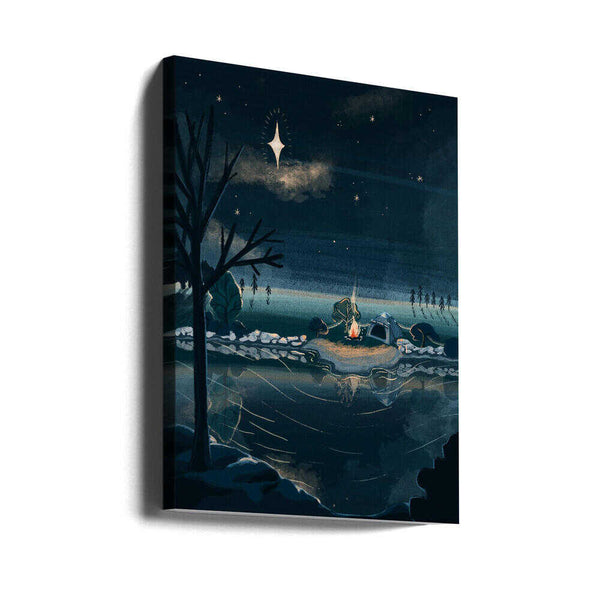 Tablou canvas „Christmas Camping” de Goed Blauw