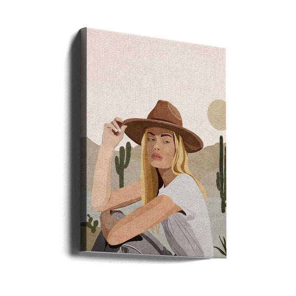 Tablou canvas „Cowgirl” de Emel Tunaboylu