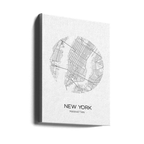 Tablou canvas „Manhattan Roads Map” de THE MIUUS STUDIO