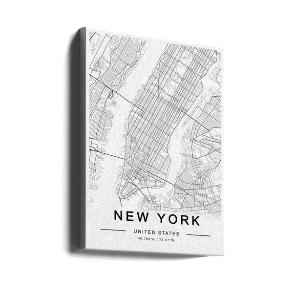 Tablou canvas „New York  Map” de THE MIUUS STUDIO