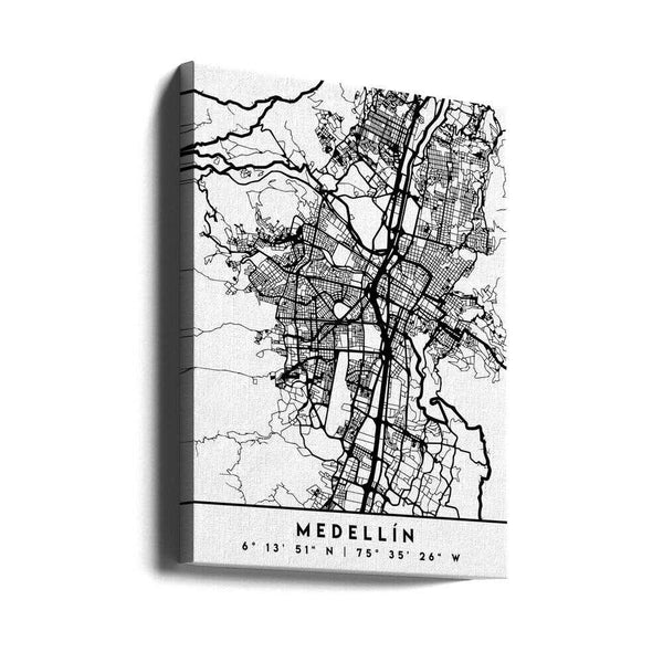 Tablou canvas „Black Maps 49” de Emiliano Deificus