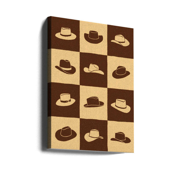 Tablou canvas „Cowboy Checkerboard” de Anyone Can Yeehaw