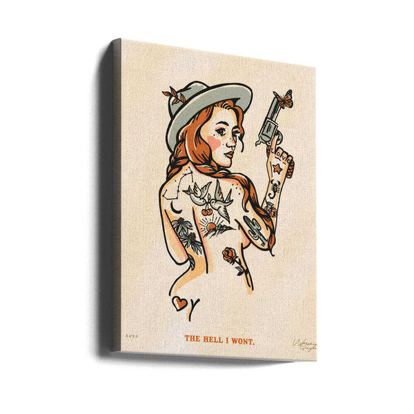 Tablou canvas „The Hell I Wont Print 16x20” de The Whiskey Ginger