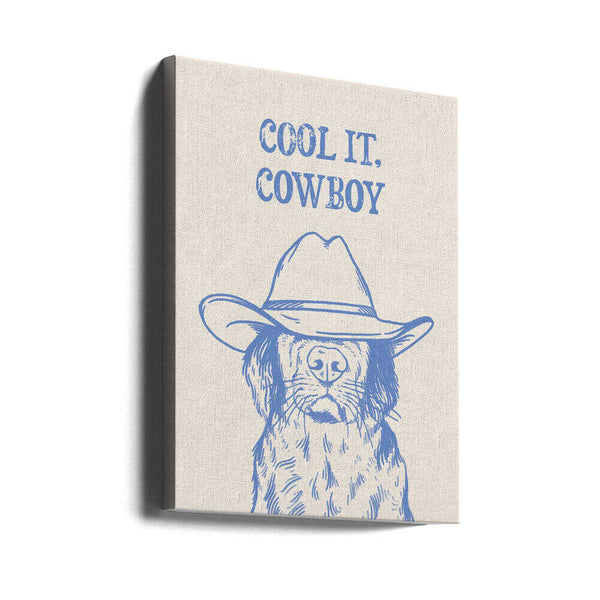 Tablou canvas „Cool it Cowboy Blue” de Tara Royle