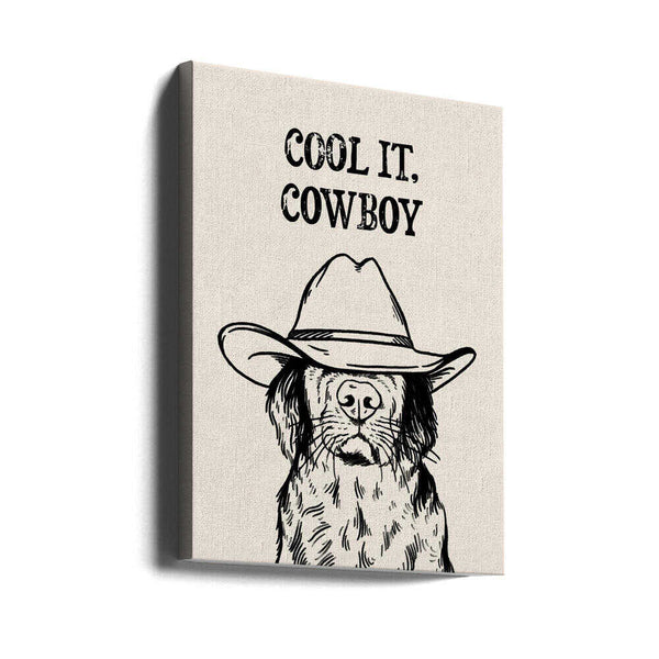 Tablou canvas „Cool it Cowboy Black” de Tara Royle