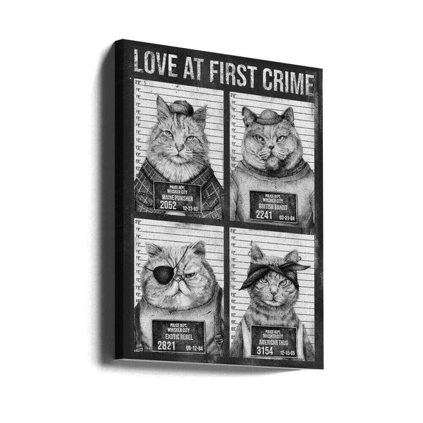 Tablou canvas „Love At First Crime” de Mike Koubou