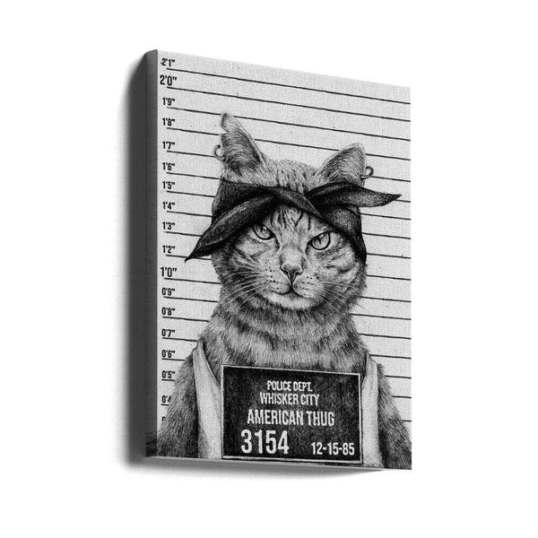 Tablou canvas „Cat In A Police Lineup” de Mike Koubou