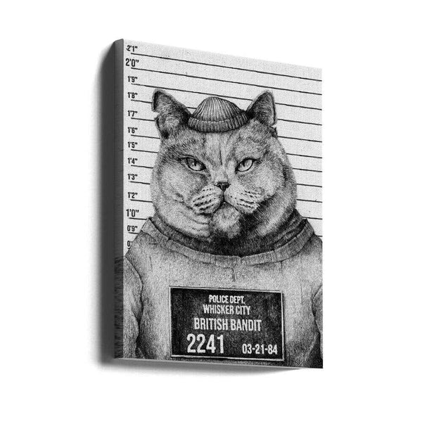 Tablou canvas „Cat In A Police Lineup” de Mike Koubou