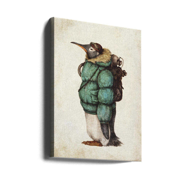 Tablou canvas „Penguin Adventurer” de Mike Koubou
