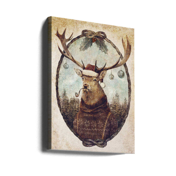 Tablou canvas „Thinking Wild Christmas” de Mike Koubou