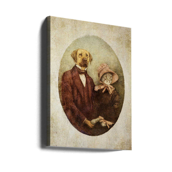Tablou canvas „Victorian-style Portrait Couple” de Mike Koubou