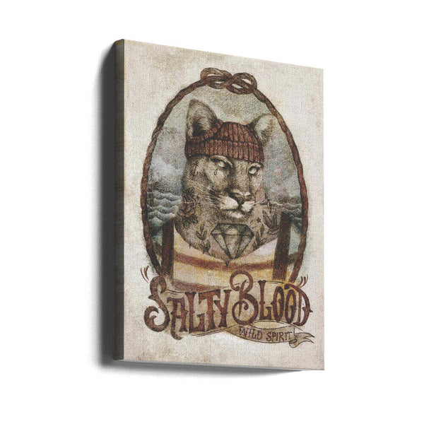 Tablou canvas „Oceanic Feline” de Mike Koubou