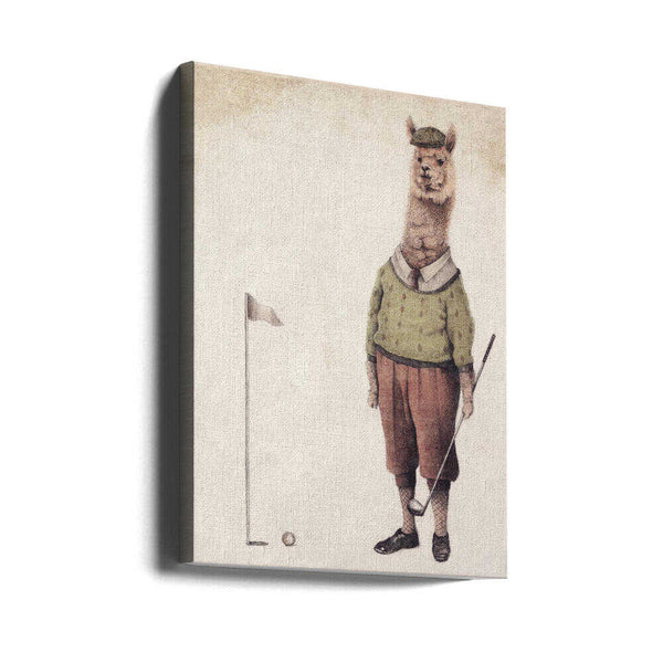 Tablou canvas „Alpaca Golf Club” de Mike Koubou