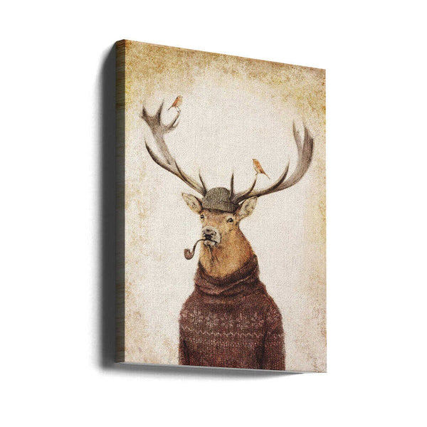 Tablou canvas „Winter Stag” de Mike Koubou