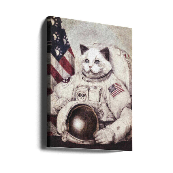 Tablou canvas „Meow Out of Space” de Mike Koubou