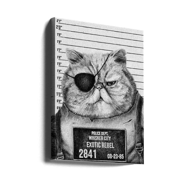 Tablou canvas „Cat With An Eye Patch” de Mike Koubou