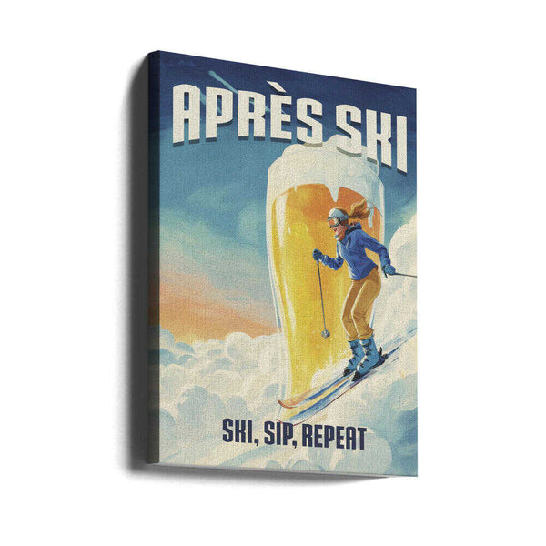 Tablou canvas „Ski, Sip, Repeat” de Andreas Magnusson