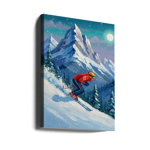 Tablou canvas „Snow skiing adventures” de HUGO
