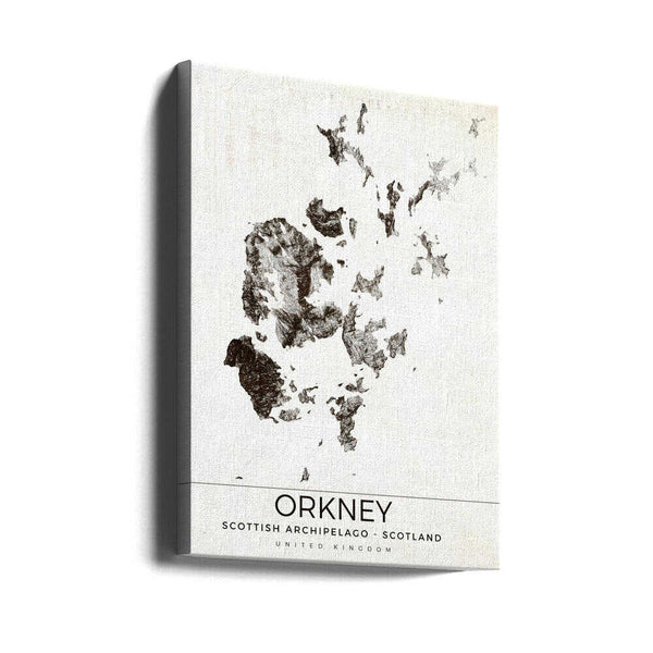 Tablou canvas „Orkney Scottish Archipelago Scotland Map” de Nicholas