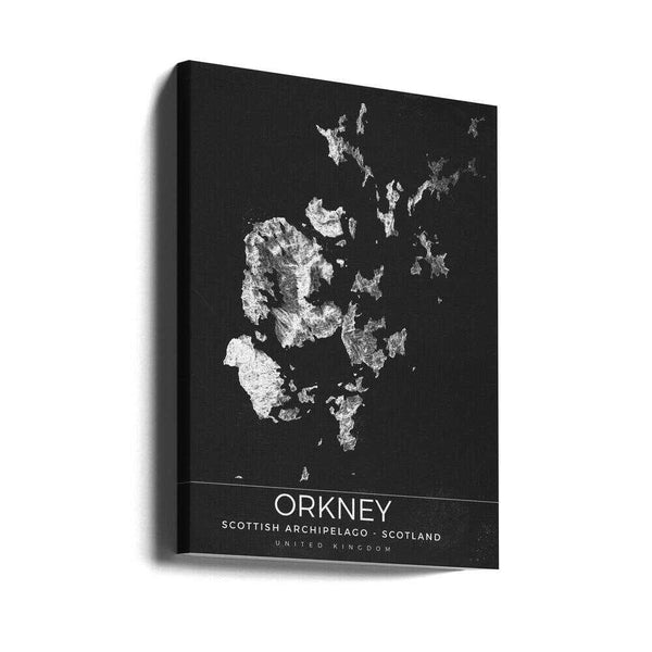 Tablou canvas „Orkney Scottish Archipelago Scotland Map” de Nicholas