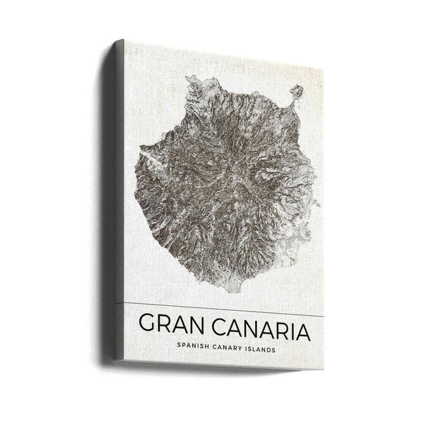 Tablou canvas „Gran Canaria Vintage Map” de Nicholas
