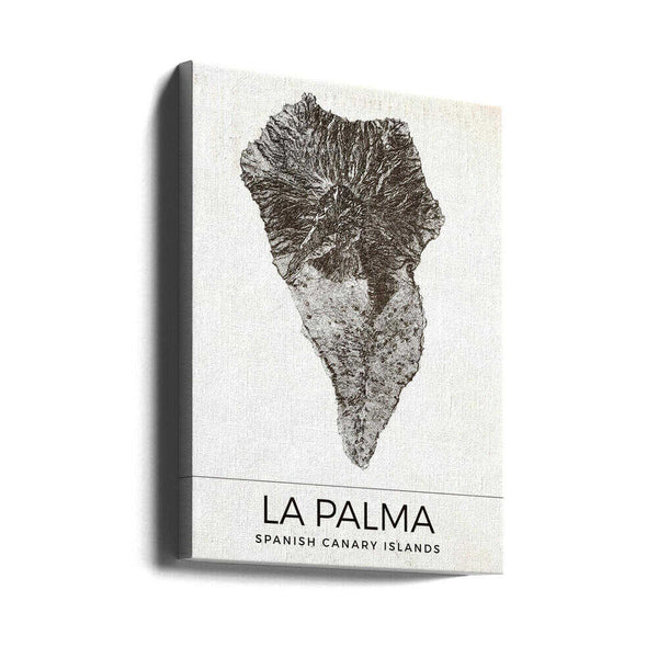 Tablou canvas „La Palma Spanish Canary Islands Map” de Nicholas