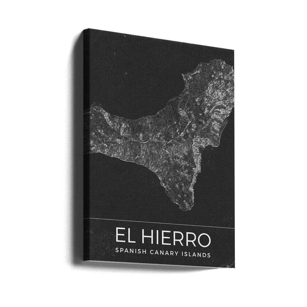 Tablou canvas „El Hierro Spanish Canary Islands Map” de Nicholas