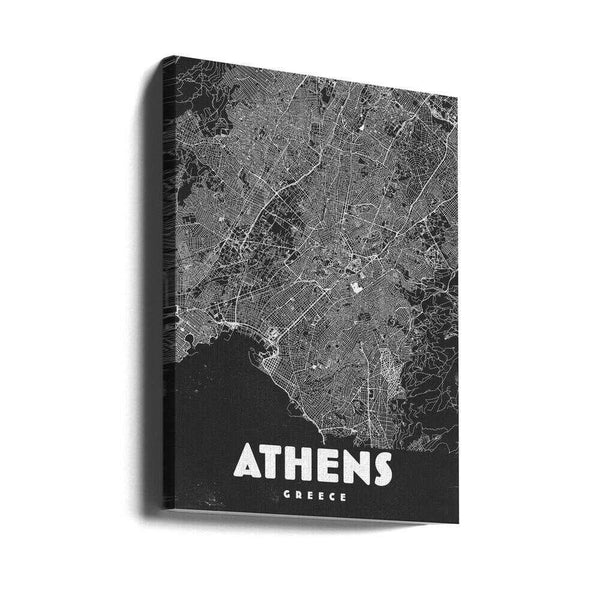 Tablou canvas „Athens Greece vintage travel map” de Nicholas