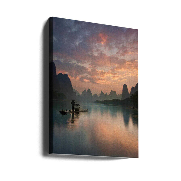 Tablou canvas „Li River Sunrise” de Yan Zhang