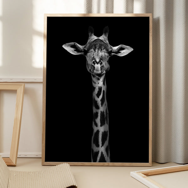 Tablou înramat „Giraffe Portrait” de WildPhotoArt